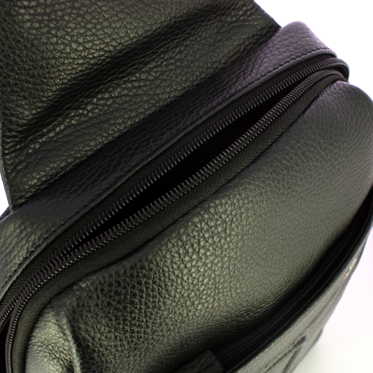 Monospalla in pelle Nero