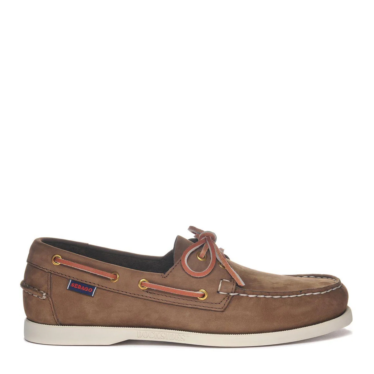 Portland Nubuck Brown Seal Yellow Boat Shoe
