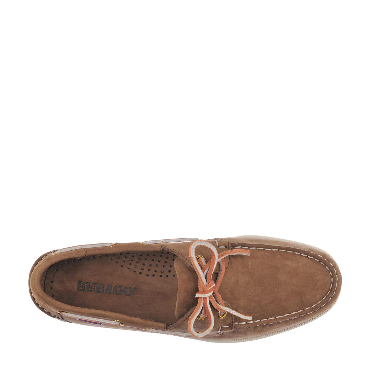 Portland Nubuck Brown Seal Yellow Boat Shoe