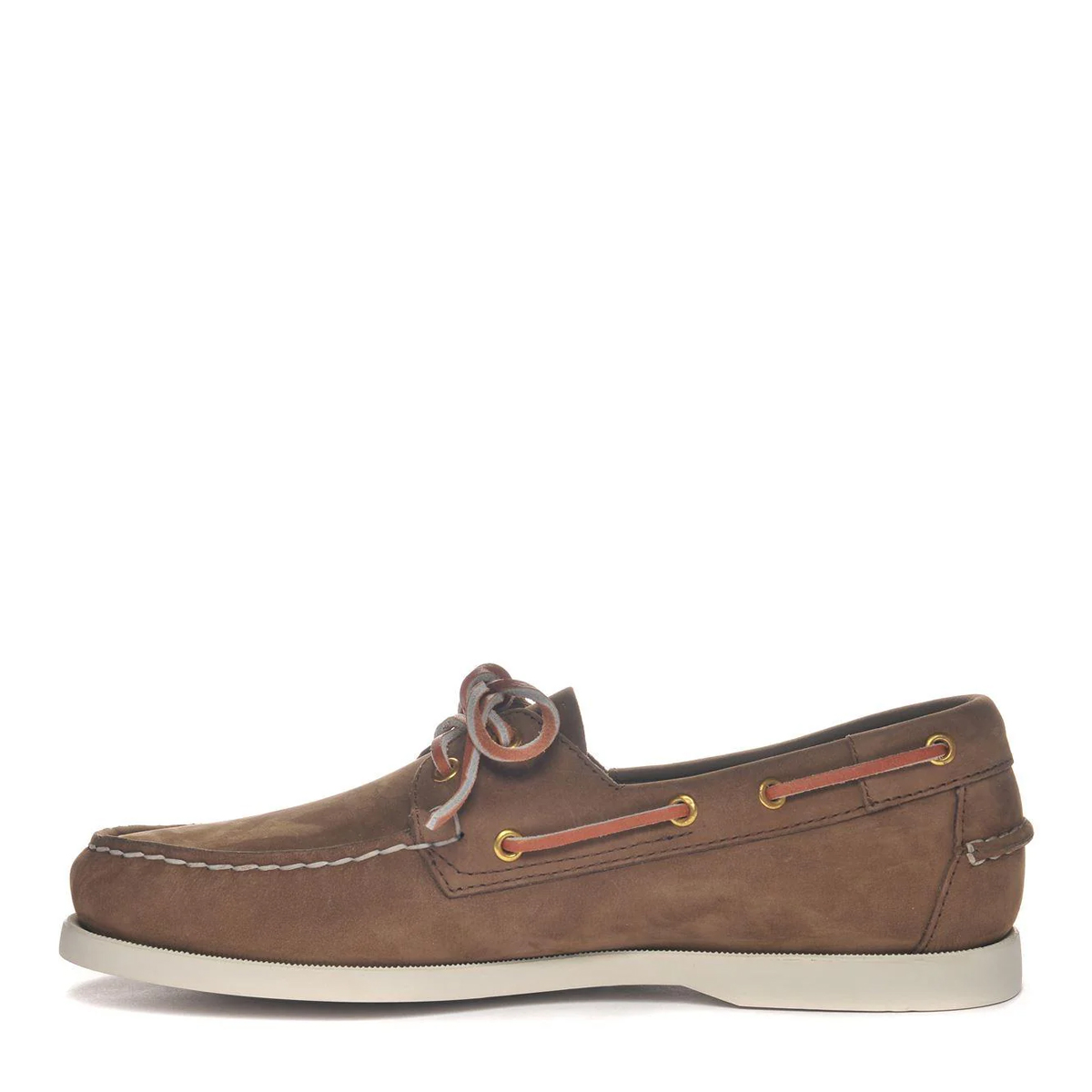 Portland Nubuck Brown Seal Yellow Boat Shoe