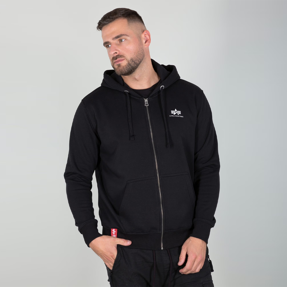 ALIN Felpa Basic Zip Black - 2 ALIN Felpa Basic Zip Black - 2