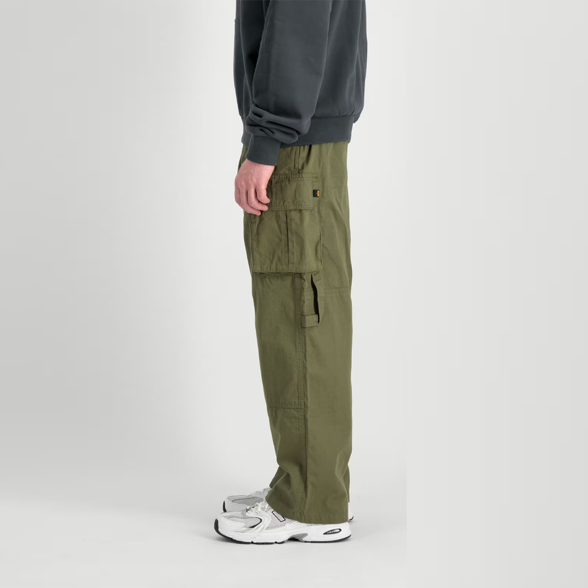 ALIN Pantaloni Ripstop Patchwork Dark Olive - 4 ALIN Pantaloni Ripstop Patchwork Dark Olive - 4