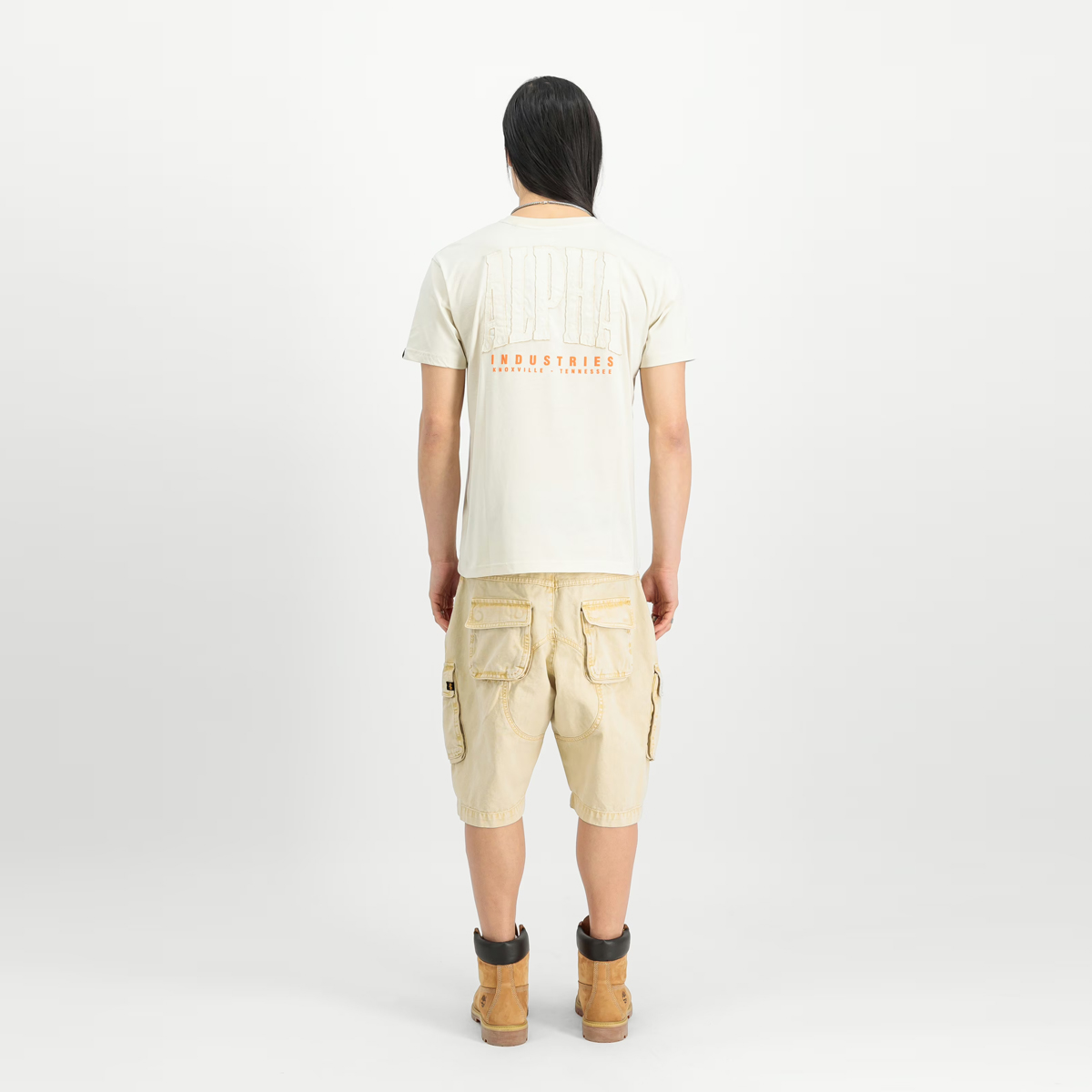 Alpha Industries Pantaloncini Canvas Acid Vintage White - 3 Alpha Industries Pantaloncini Canvas Acid Vintage White - 3