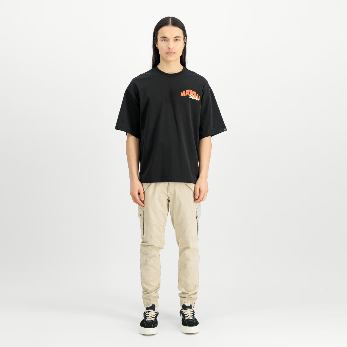 Alpha Industries T-Shirt Hawaii Aloha Back Print Black - 2 Alpha Industries T-Shirt Hawaii Aloha Back Print Black - 2