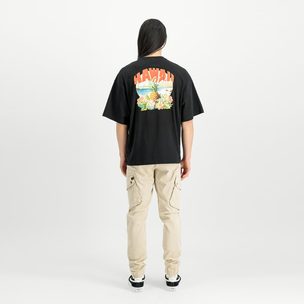 Alpha Industries T-Shirt Hawaii Aloha Back Print Black - 3 Alpha Industries T-Shirt Hawaii Aloha Back Print Black - 3