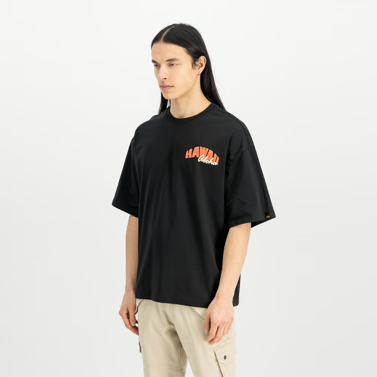 Alpha Industries T-Shirt Hawaii Aloha Back Print Black - 4 Alpha Industries T-Shirt Hawaii Aloha Back Print Black - 4