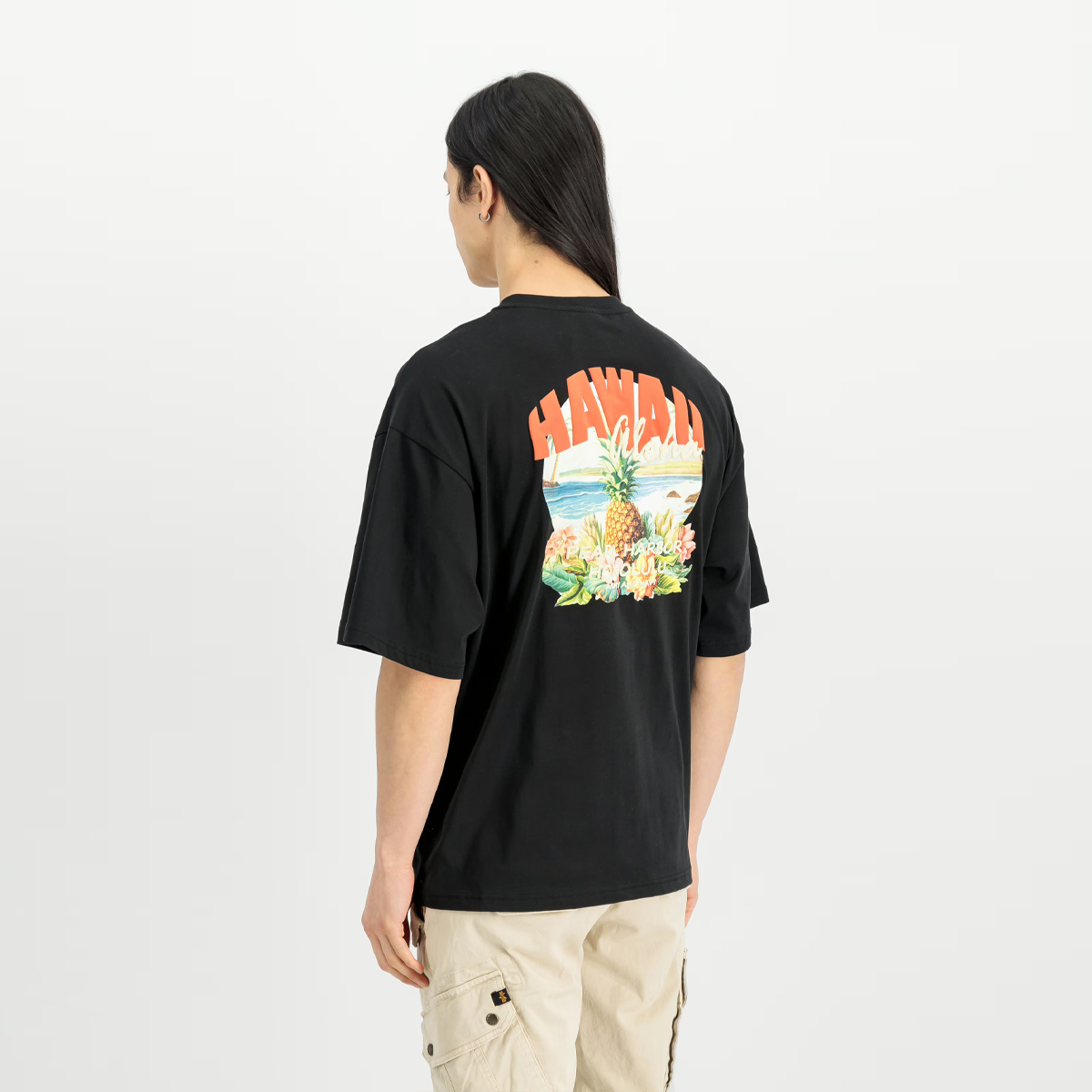 Alpha Industries T-Shirt Hawaii Aloha Back Print Black - 5 Alpha Industries T-Shirt Hawaii Aloha Back Print Black - 5
