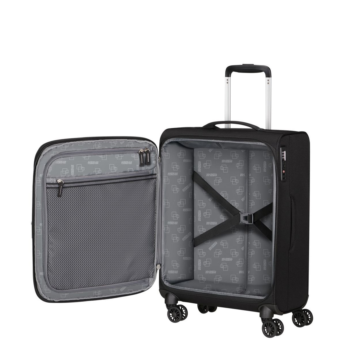 American Tourister Bagaglio a mano Trolley Cabina Aerospin Spinner Exp. 55 cm Black - 4 American Tourister Bagaglio a mano Trolley Cabina Aerospin Spinner Exp. 55 cm Black - 4