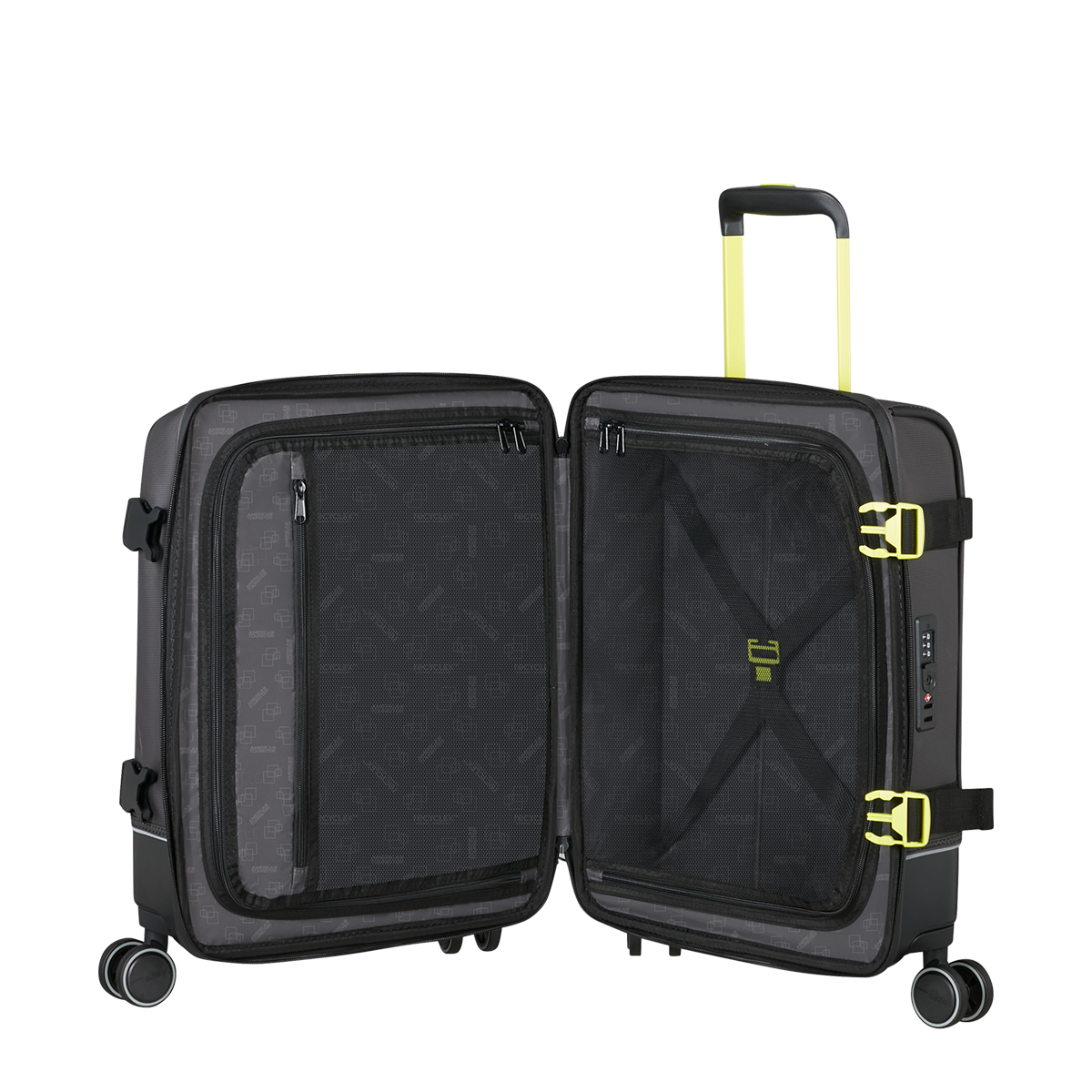 American Tourister Bagaglio a mano Trolley Cabina Urban Track 55 cm Black Lime - 3 American Tourister Bagaglio a mano Trolley Cabina Urban Track 55 cm Black Lime - 3