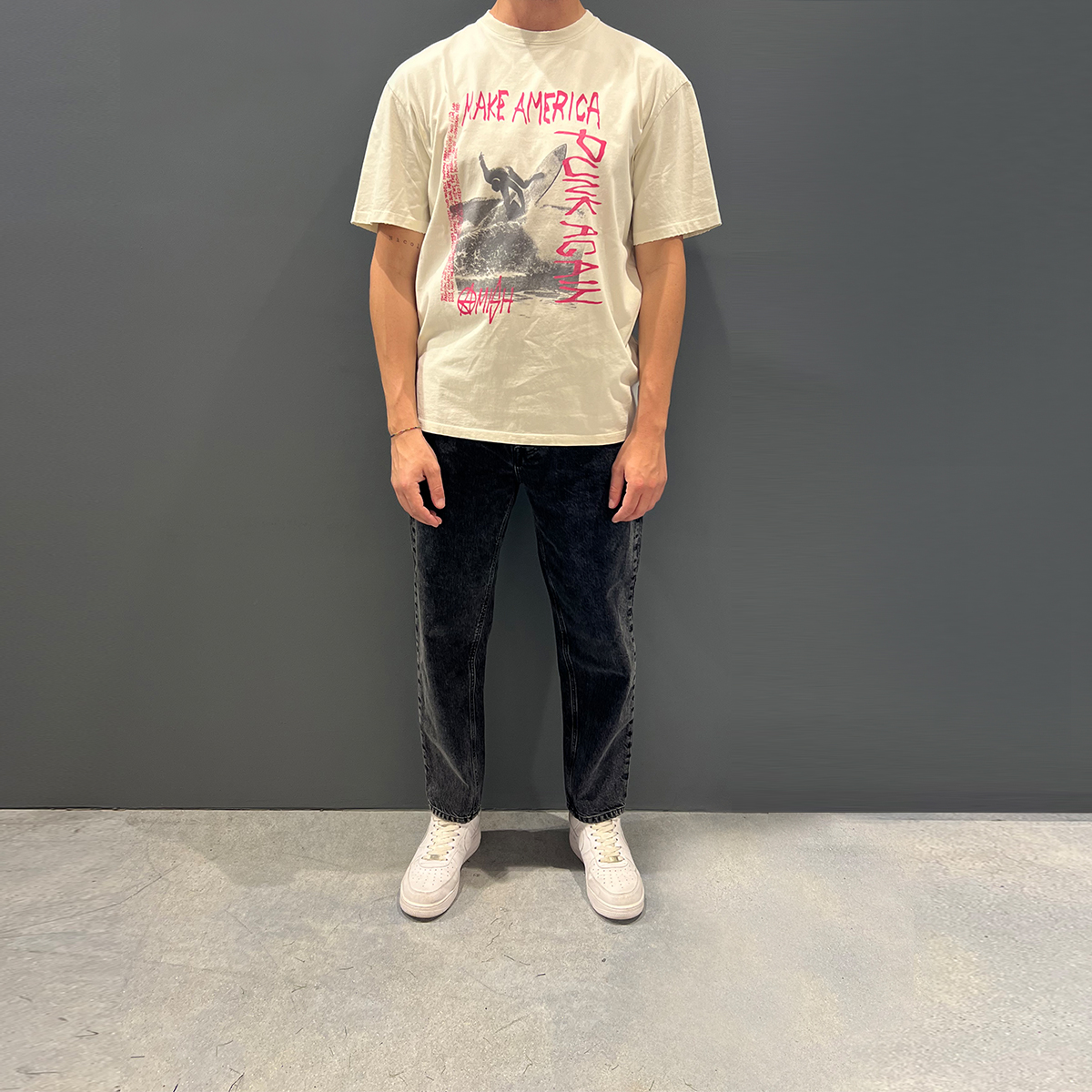 Amish T-Shirt Punk Surf Off White - 3