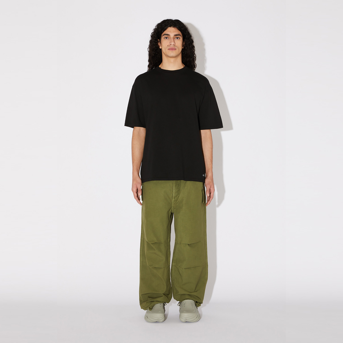 Amish T-Shirt micrologo Washed Black - 2 Amish T-Shirt micrologo Washed Black - 2