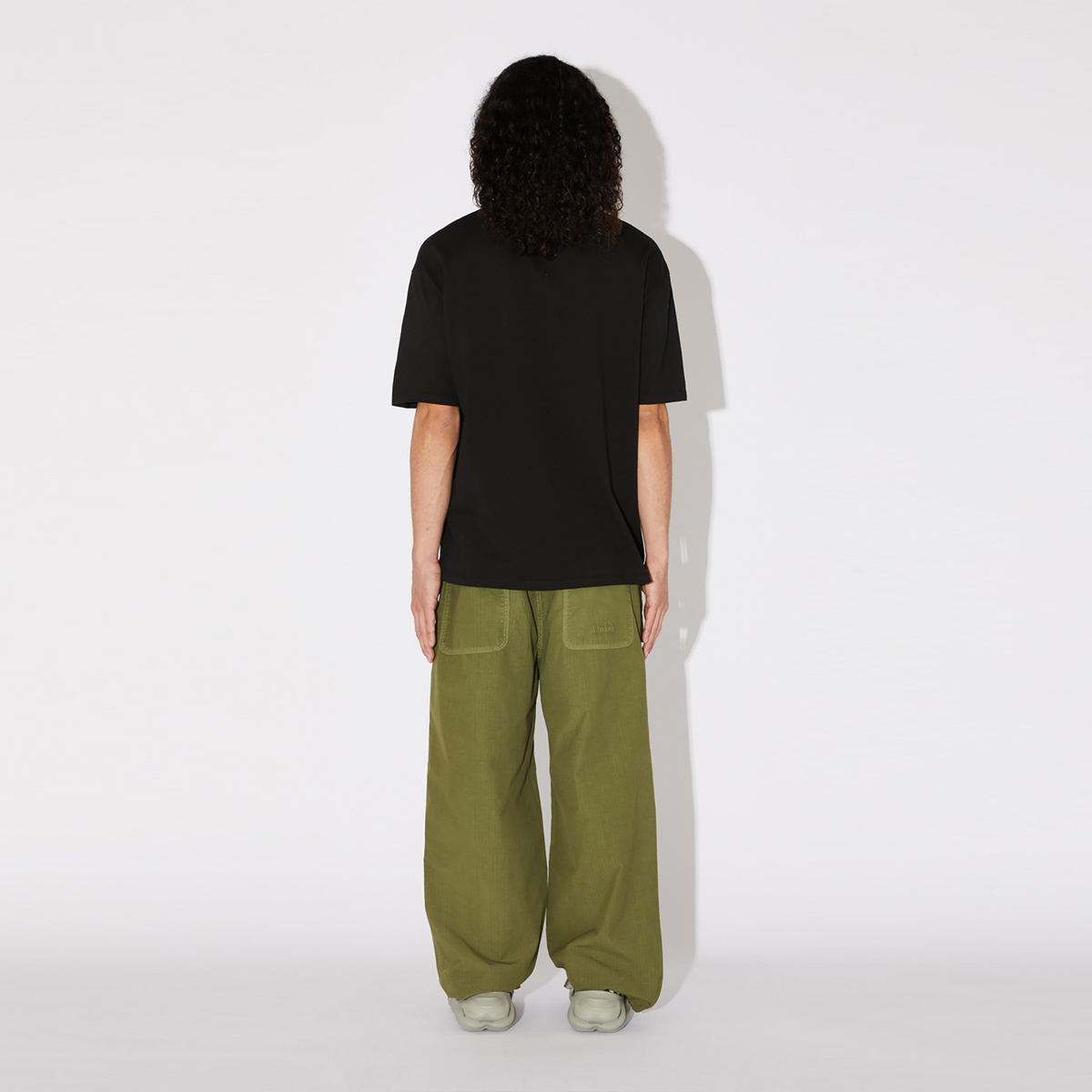 Amish T-Shirt micrologo Washed Black - 3 Amish T-Shirt micrologo Washed Black - 3
