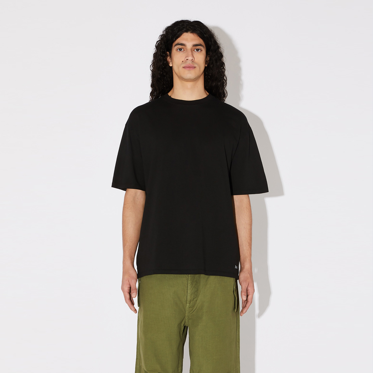 Amish T-Shirt micrologo Washed Black - 5 Amish T-Shirt micrologo Washed Black - 5