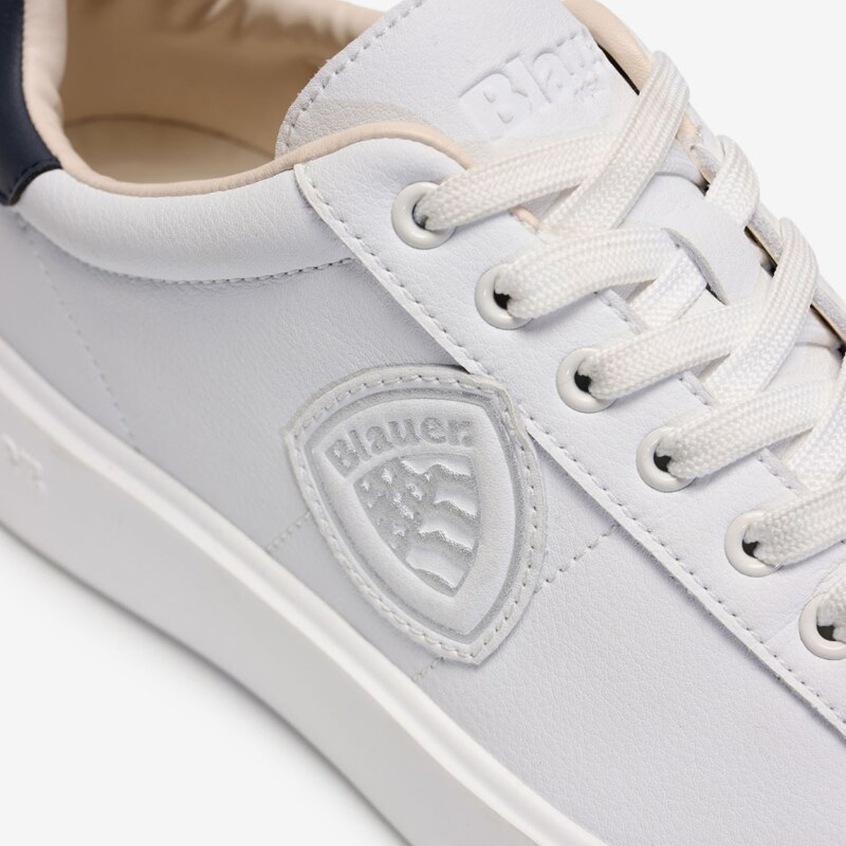 Blauer Sneakers Buck 01 White Navy - 3 Blauer Sneakers Buck 01 White Navy - 3