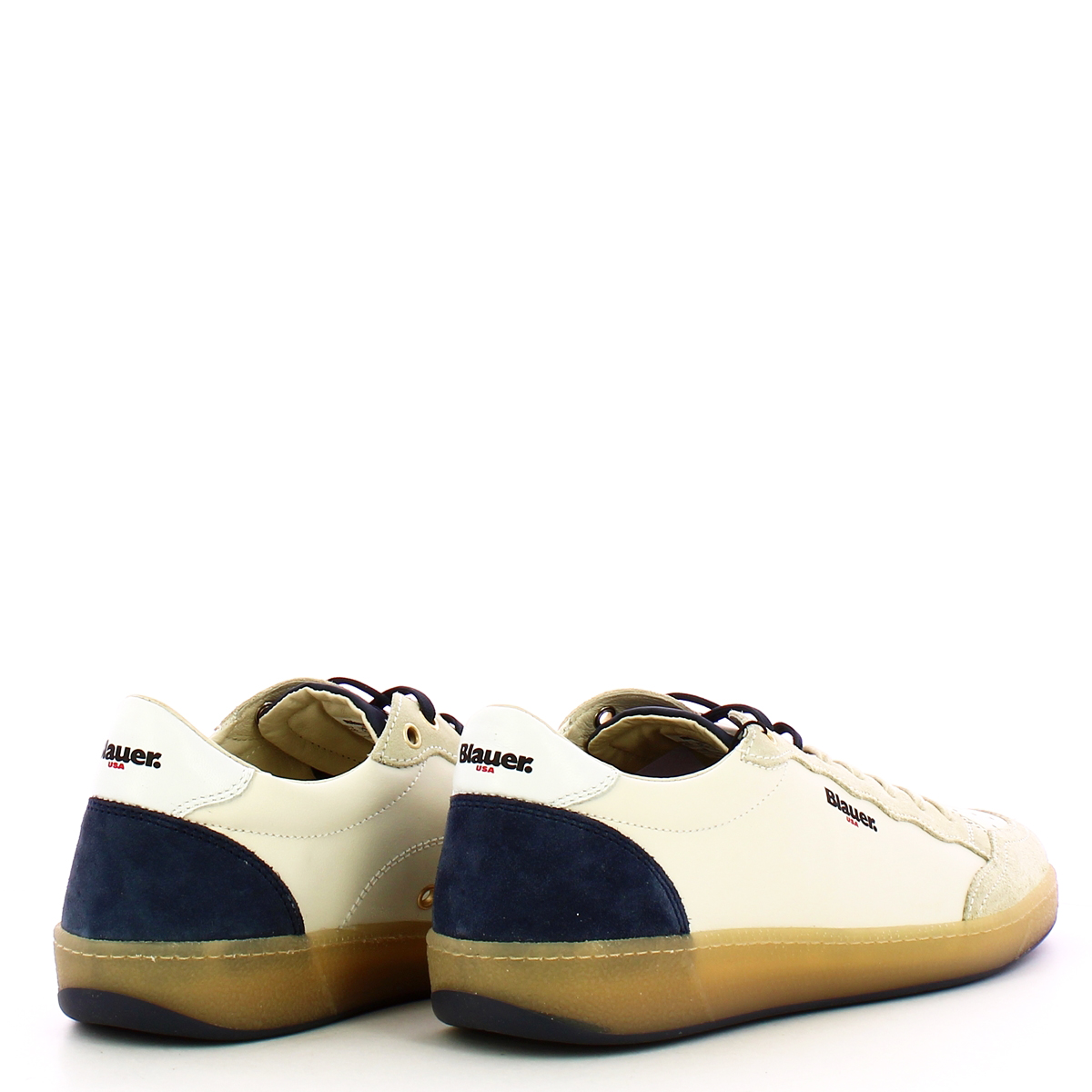 Blauer Sneakers Murray 01 suede White Navy - 3 Blauer Sneakers Murray 01 suede White Navy - 3