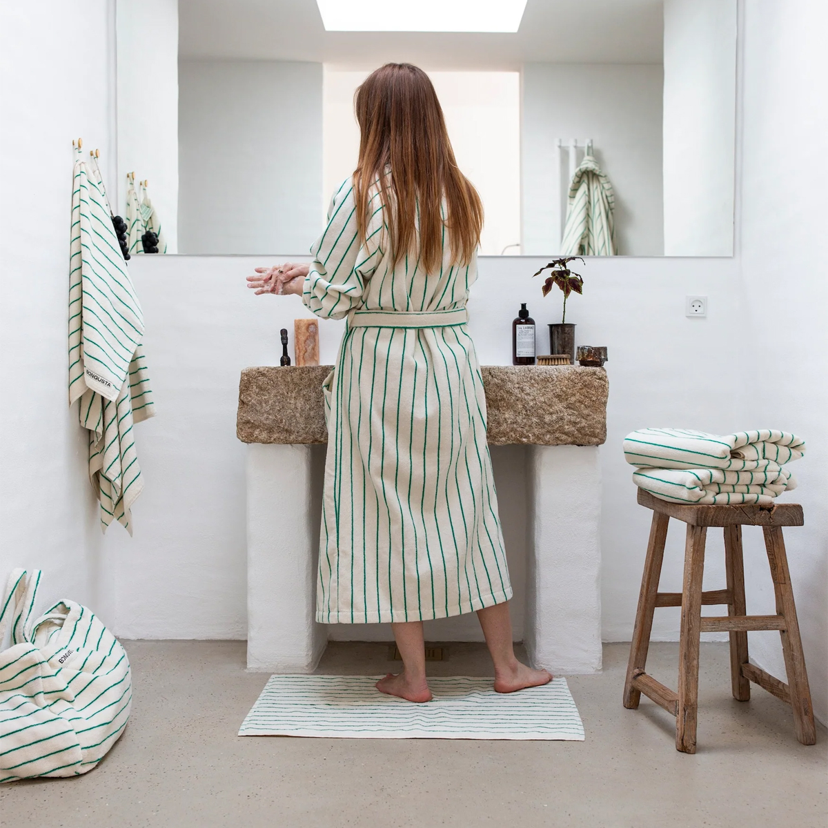 BON Tappetino Naram Bath Mat Pure White Grass - 3 BON Tappetino Naram Bath Mat Pure White Grass - 3