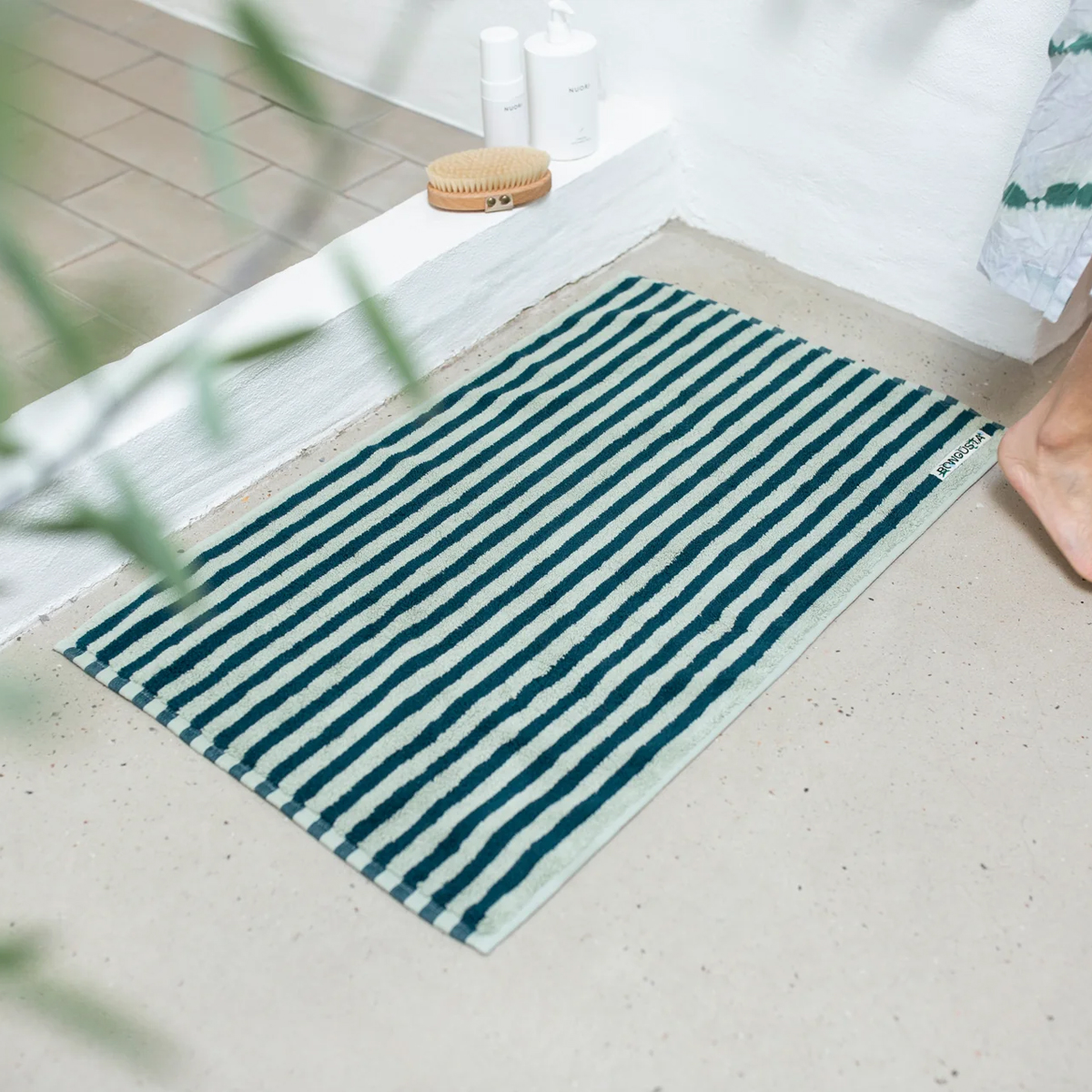 BON Tappetino Naram Bath Mat Sea Foam Deep Teal - 3