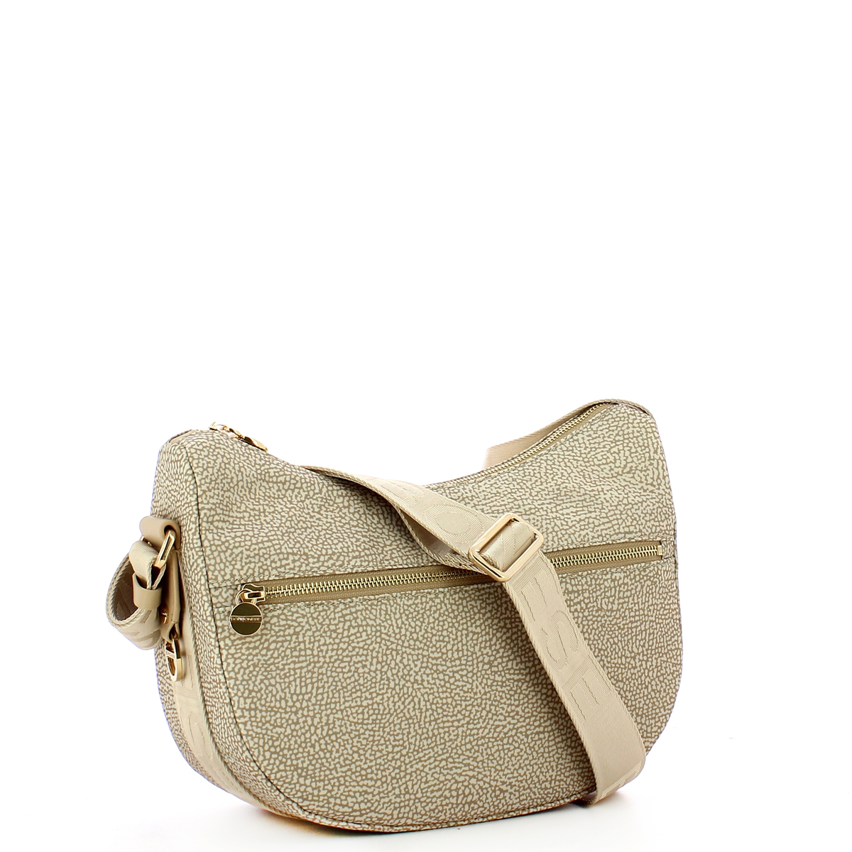 Borbonese Borsa Luna Bag Small con taschino in Nylon Riciclato Sabbia - 2 Borbonese Borsa Luna Bag Small con taschino in Nylon Riciclato Sabbia - 2