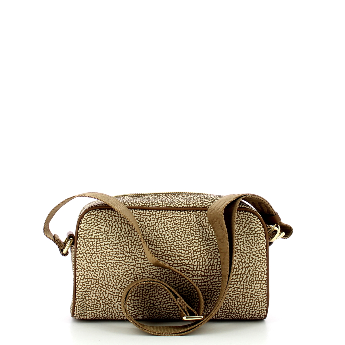 Borbonese Tracollina Small Jet in Nylon Riciclato Beige Marrone - 3 Borbonese Tracollina Small Jet in Nylon Riciclato Beige Marrone - 3