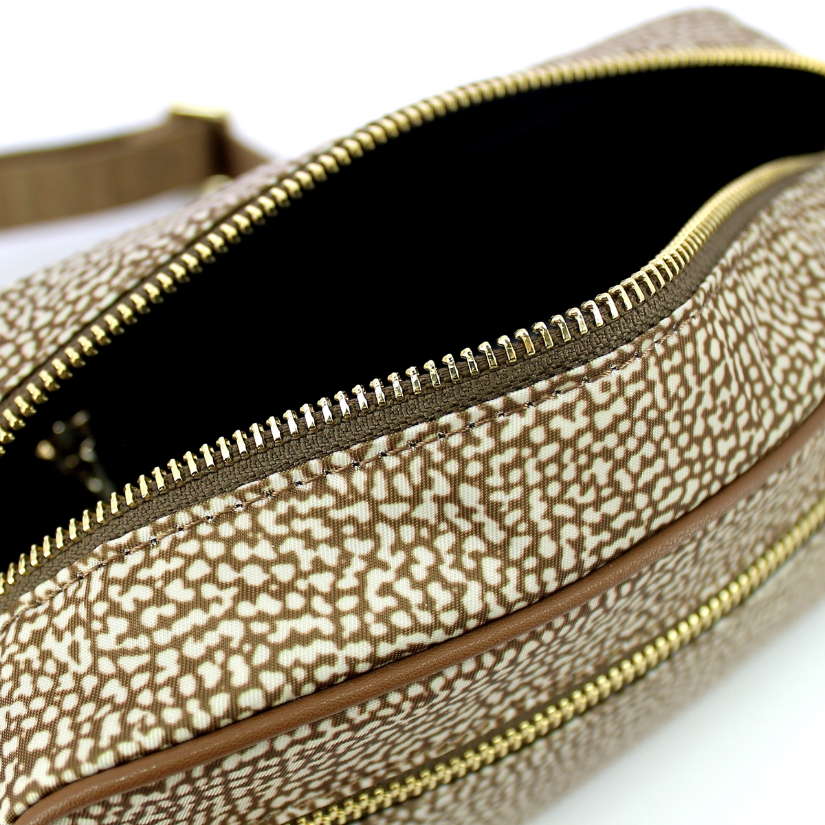 Borbonese Tracollina Small Jet in Nylon Riciclato Beige Marrone - 4 Borbonese Tracollina Small Jet in Nylon Riciclato Beige Marrone - 4