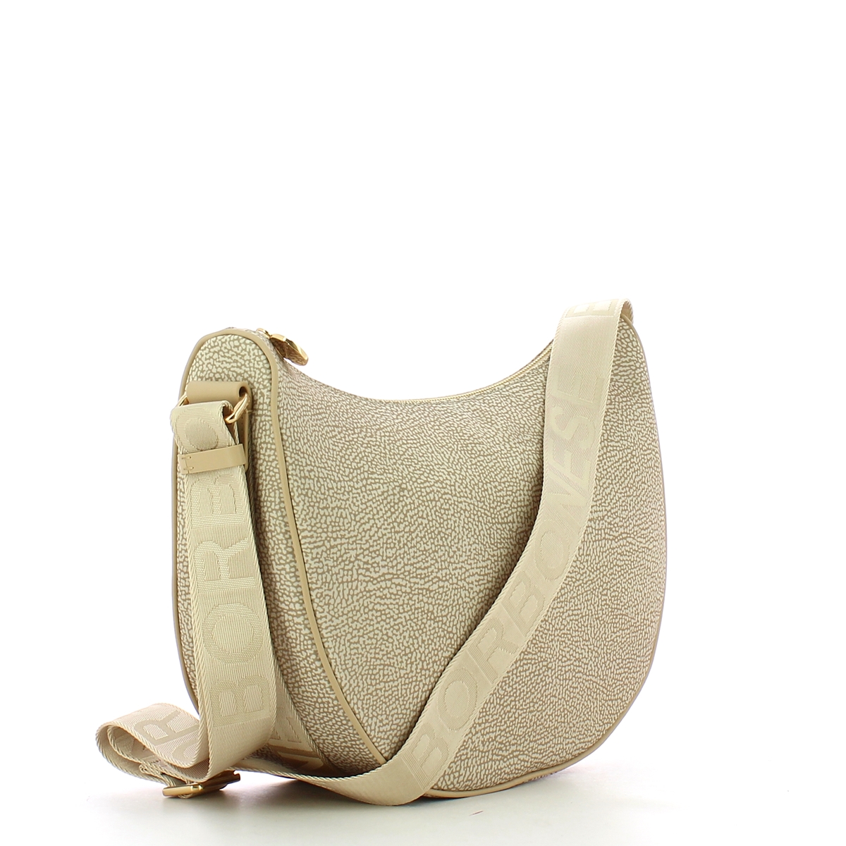 Borbonese Borsa Luna Bag Middle in Nylon Riciclato Sabbia - 2 Borbonese Borsa Luna Bag Middle in Nylon Riciclato Sabbia - 2