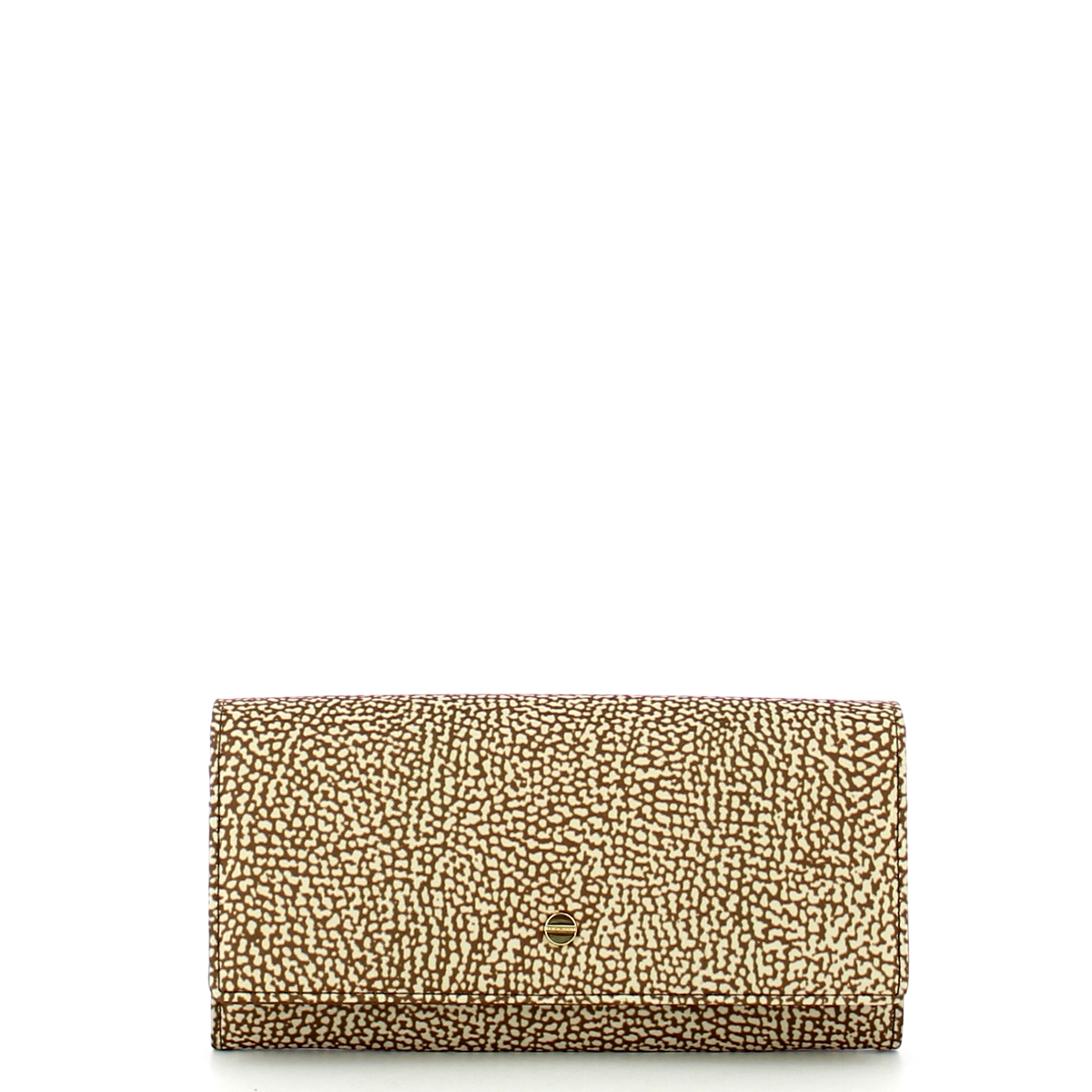 Borbonese Portafoglio Large RFID in Nylon Riciclato Beige Marrone - 1 Borbonese Portafoglio Large RFID in Nylon Riciclato Beige Marrone - 1