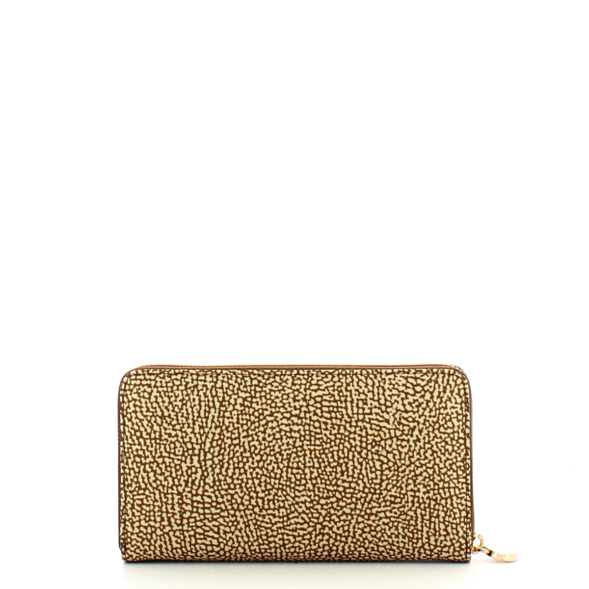 Borbonese Portafoglio Large RFID Zip Around in Nylon Riciclato Beige Marrone - 2 Borbonese Portafoglio Large RFID Zip Around in Nylon Riciclato Beige Marrone - 2