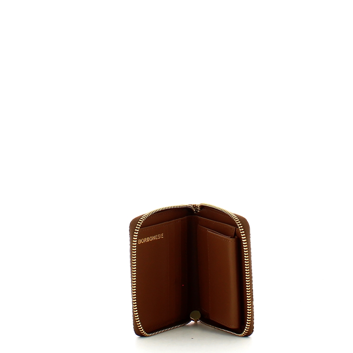 Borbonese Portafoglio Medium RFID Zip Around in Nylon Riciclato Beige Marrone - 3 Borbonese Portafoglio Medium RFID Zip Around in Nylon Riciclato Beige Marrone - 3