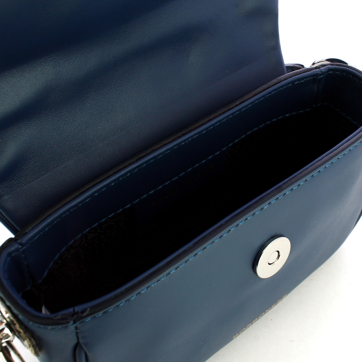 Borbonese Mini Borsa a tracolla in pelle Blu OP Naturale - 5 Borbonese Mini Borsa a tracolla in pelle Blu OP Naturale - 5