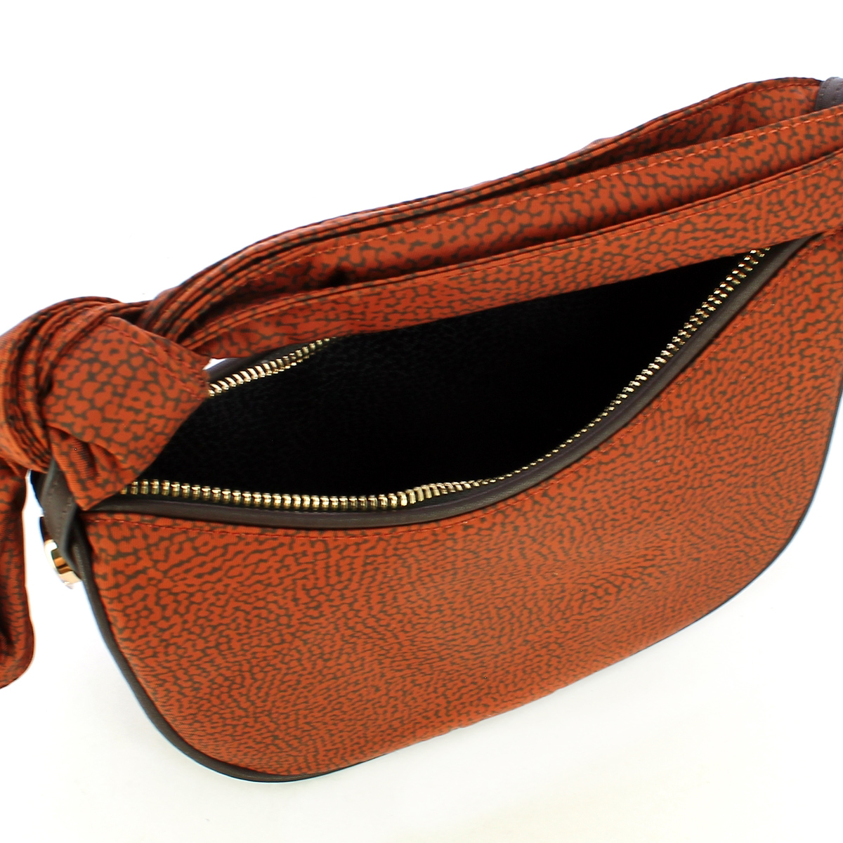 Borbonese Borsa Luna Bag Petite in Nylon Riciclato Tabasco - 5 Borbonese Borsa Luna Bag Petite in Nylon Riciclato Tabasco - 5