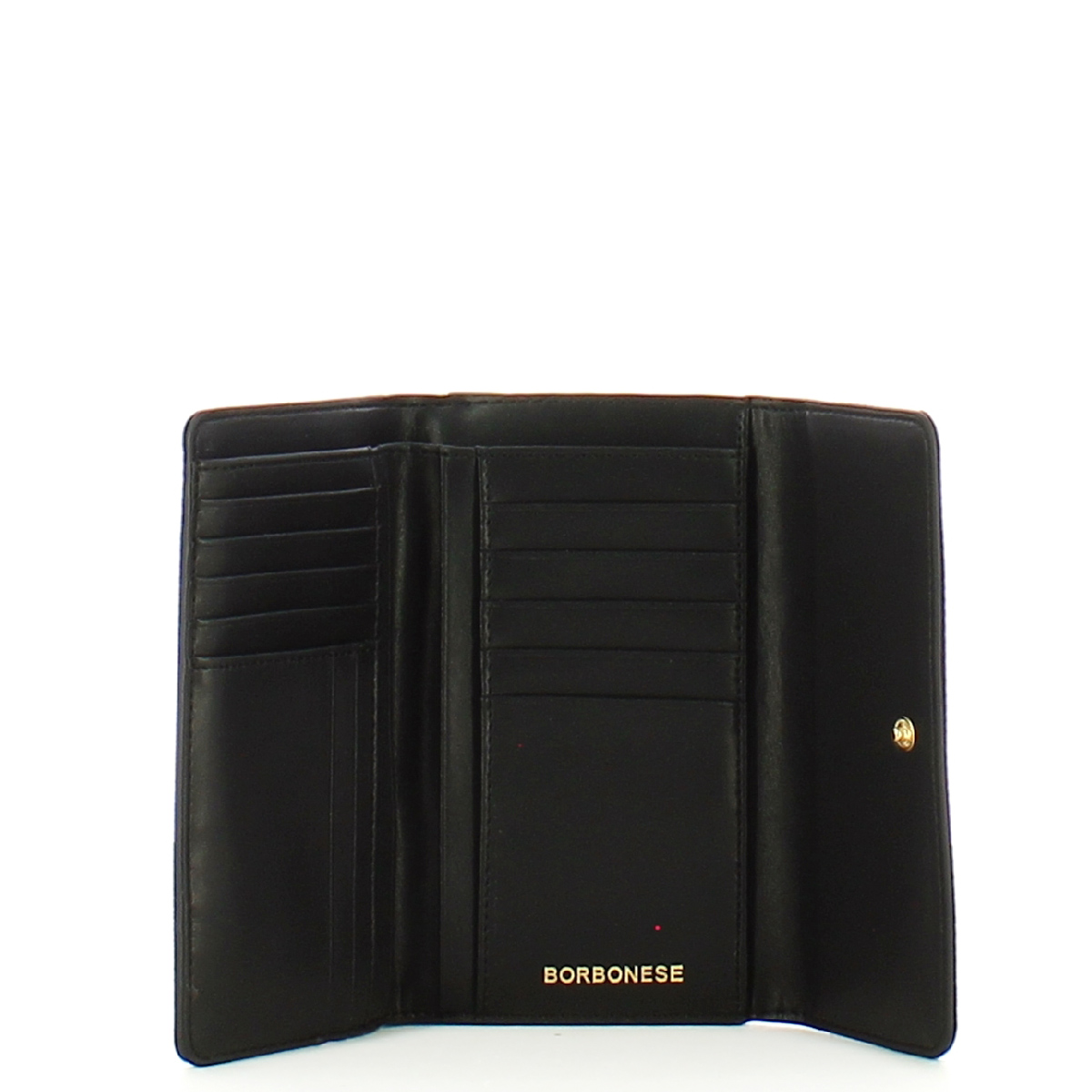 Borbonese Portafoglio Medium RFID in Nylon Riciclato Dark Black - 3 Borbonese Portafoglio Medium RFID in Nylon Riciclato Dark Black - 3