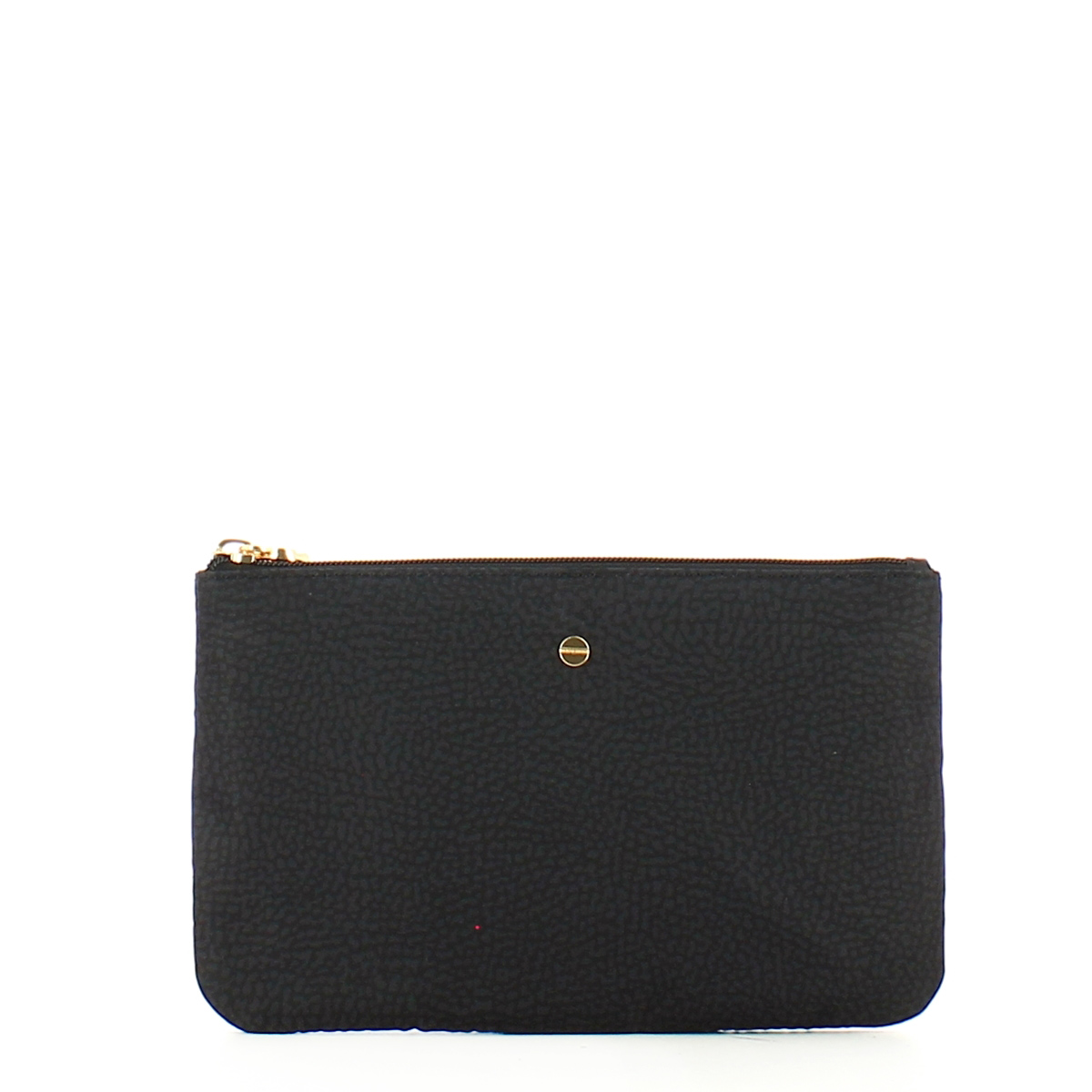 Borbonese Bustina Portadocumenti in Nylon Riciclato Dark Black - 1 Borbonese Bustina Portadocumenti in Nylon Riciclato Dark Black - 1