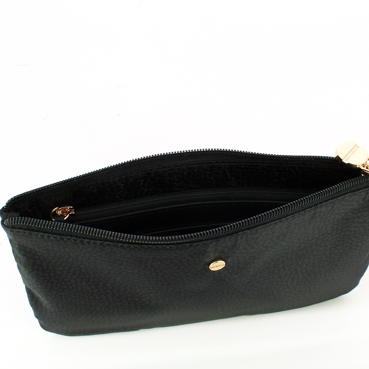Borbonese Bustina Portadocumenti in Nylon Riciclato Dark Black - 4 Borbonese Bustina Portadocumenti in Nylon Riciclato Dark Black - 4