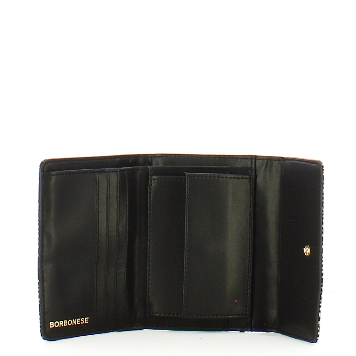 Borbonese Portafoglio Medium RFID in Nylon Riciclato OP Naturale Nero - 3 Borbonese Portafoglio Medium RFID in Nylon Riciclato OP Naturale Nero - 3