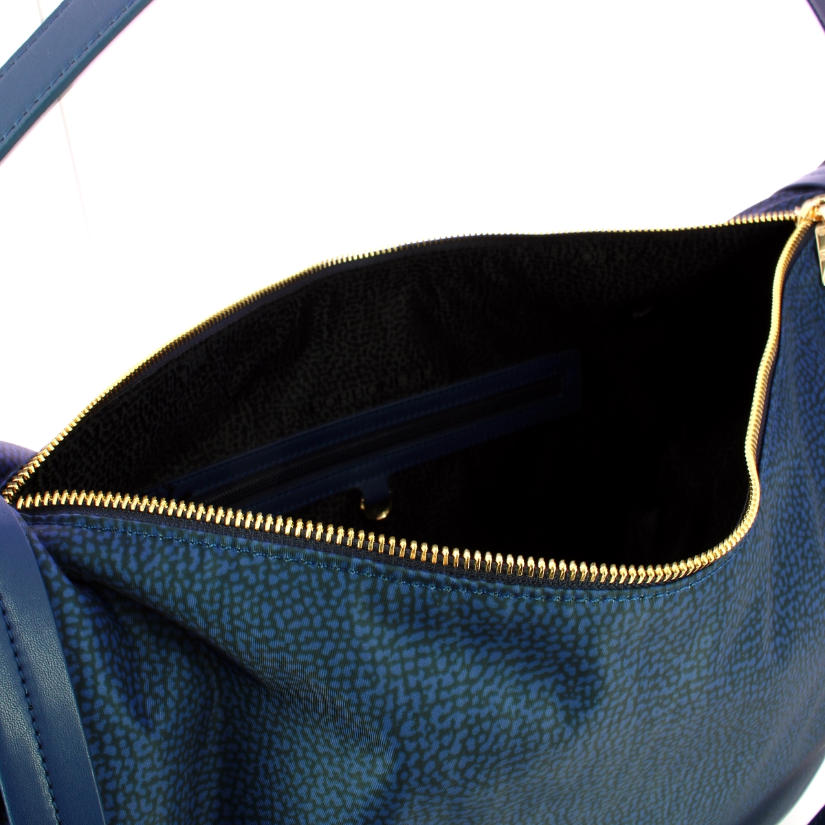 Borbonese Hobo Bag New Orbit Large Blu - 4 Borbonese Hobo Bag New Orbit Large Blu - 4
