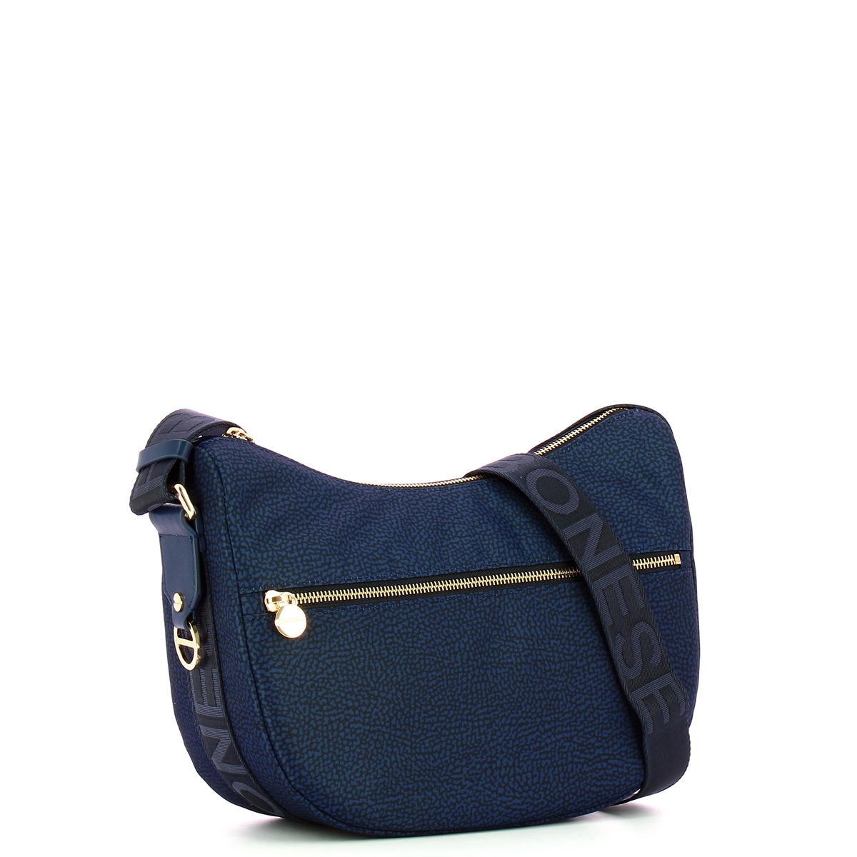 Borbonese Borsa Luna Bag Small con taschino in Nylon Riciclato Blu - 2 Borbonese Borsa Luna Bag Small con taschino in Nylon Riciclato Blu - 2
