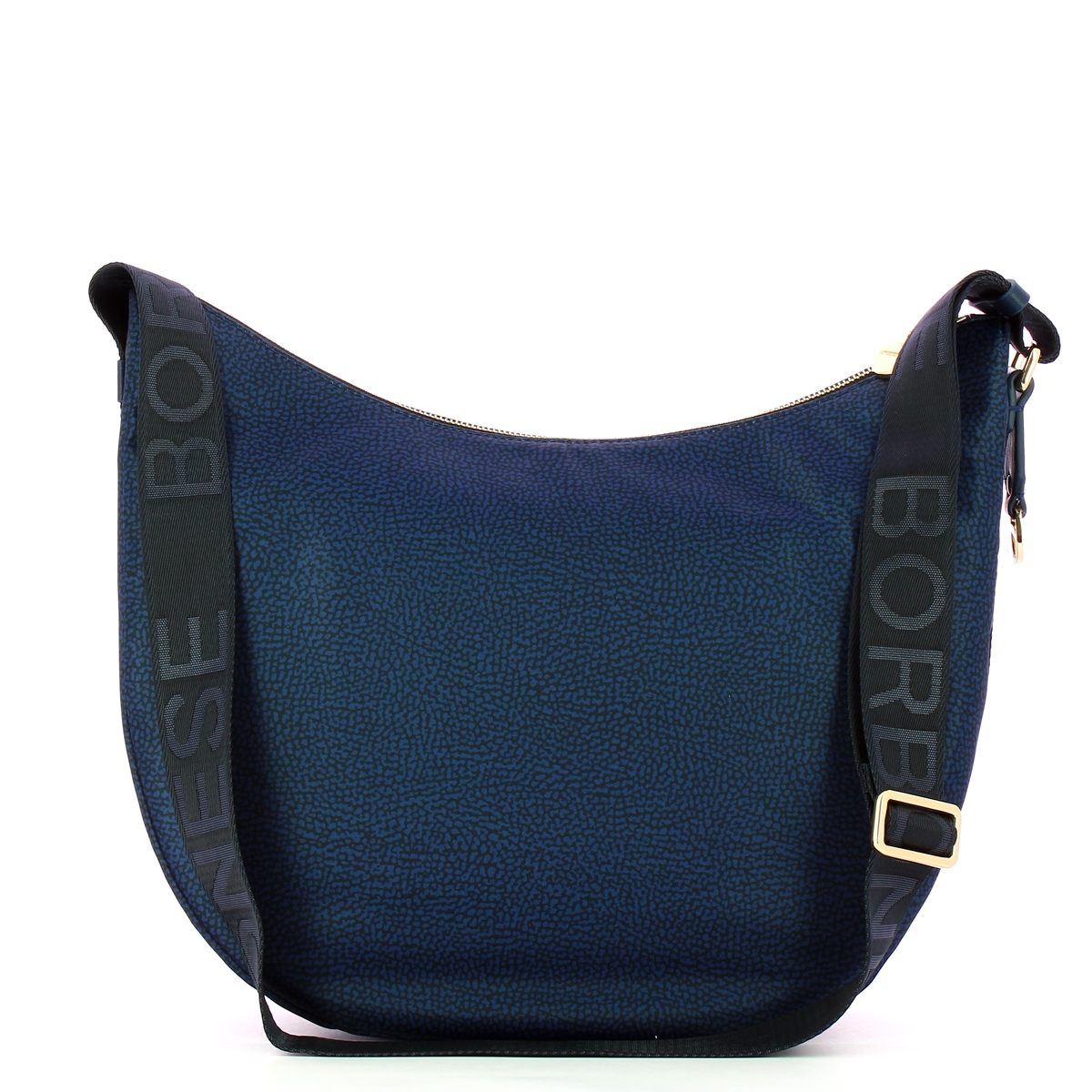 Borbonese Borsa Luna Bag Medium con taschino in Nylon Riciclato Blu - 3 Borbonese Borsa Luna Bag Medium con taschino in Nylon Riciclato Blu - 3