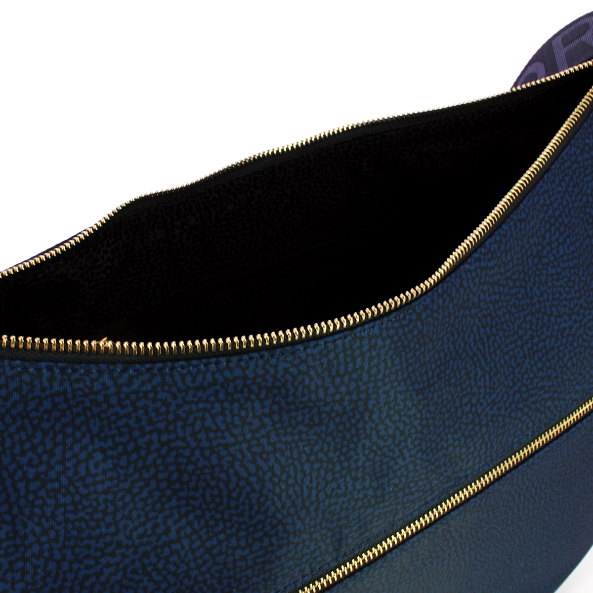 Borbonese Borsa Luna Bag Medium con taschino in Nylon Riciclato Blu - 4 Borbonese Borsa Luna Bag Medium con taschino in Nylon Riciclato Blu - 4