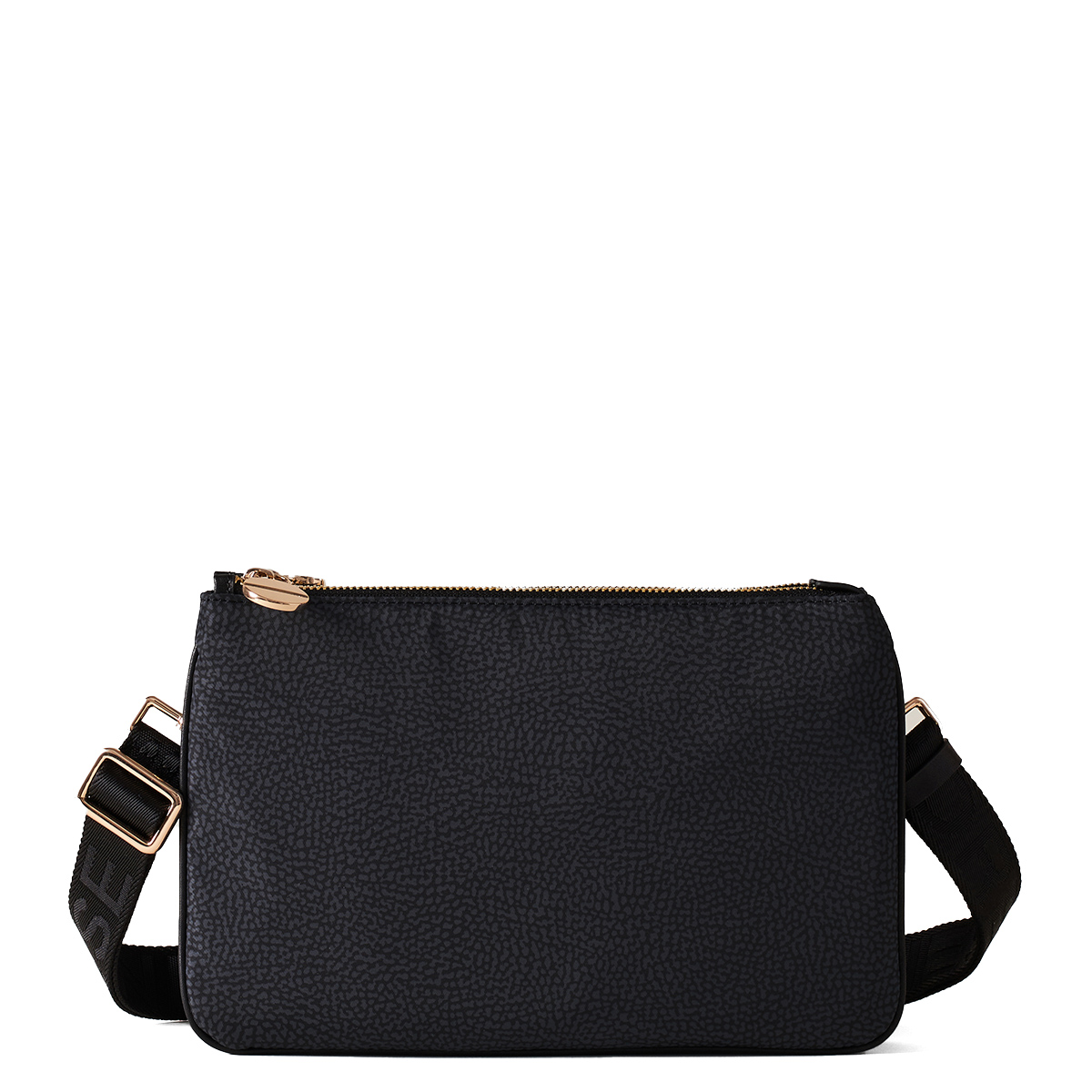 Borbonese Tracollina in Nylon Riciclato Dark Black - 1 Borbonese Tracollina in Nylon Riciclato Dark Black - 1