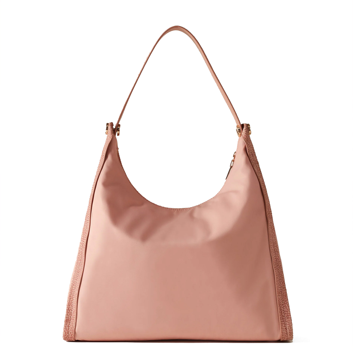 Borbonese Hobo Bag New Orbit Medium Blush - 3 Borbonese Hobo Bag New Orbit Medium Blush - 3