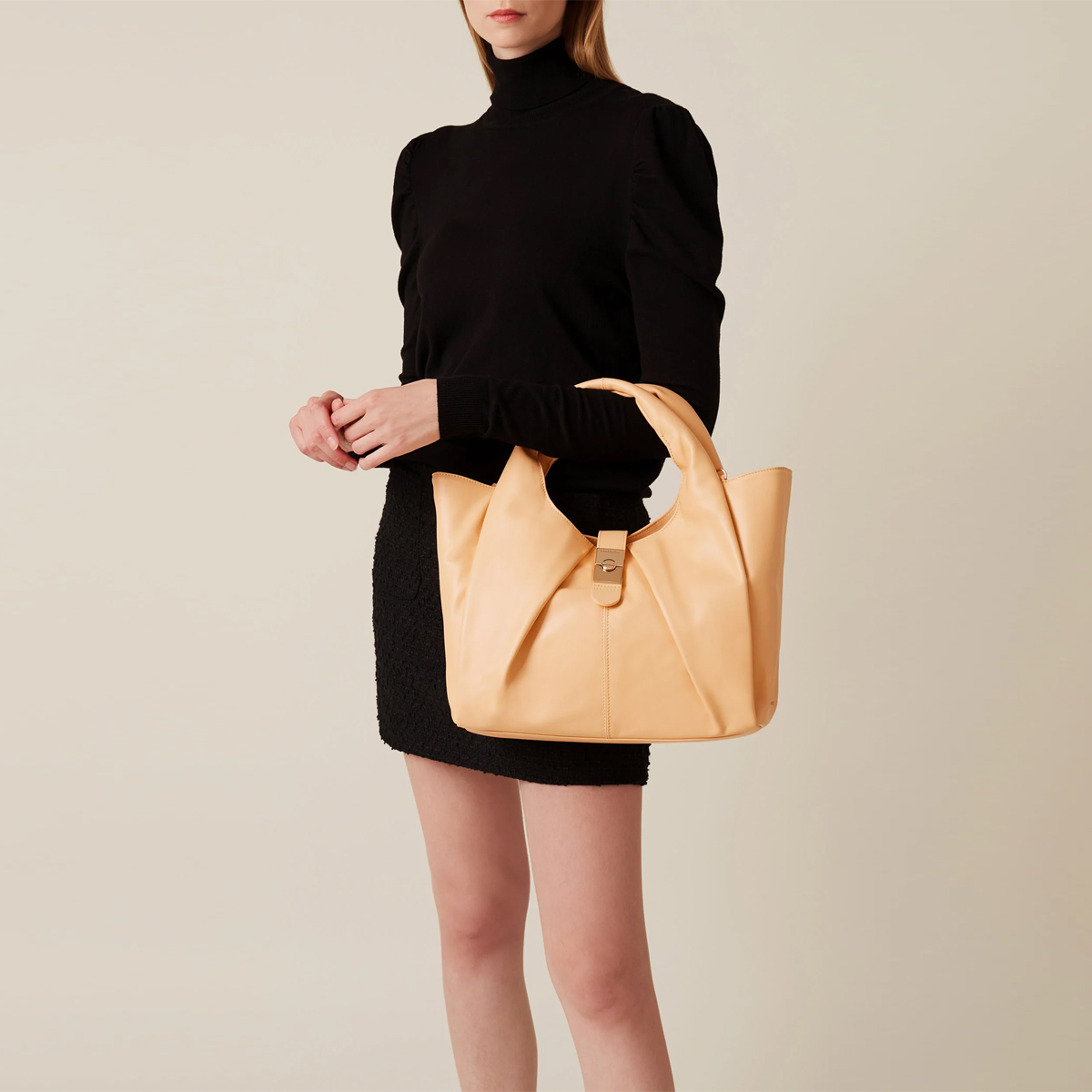 Borbonese Borsa a mano Cortina Medium Ambra - 5 Borbonese Borsa a mano Cortina Medium Ambra - 5