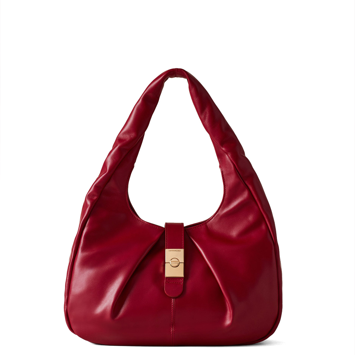 Borbonese Hobo Bag Cortina Medium Borgogna - 1 Borbonese Hobo Bag Cortina Medium Borgogna - 1