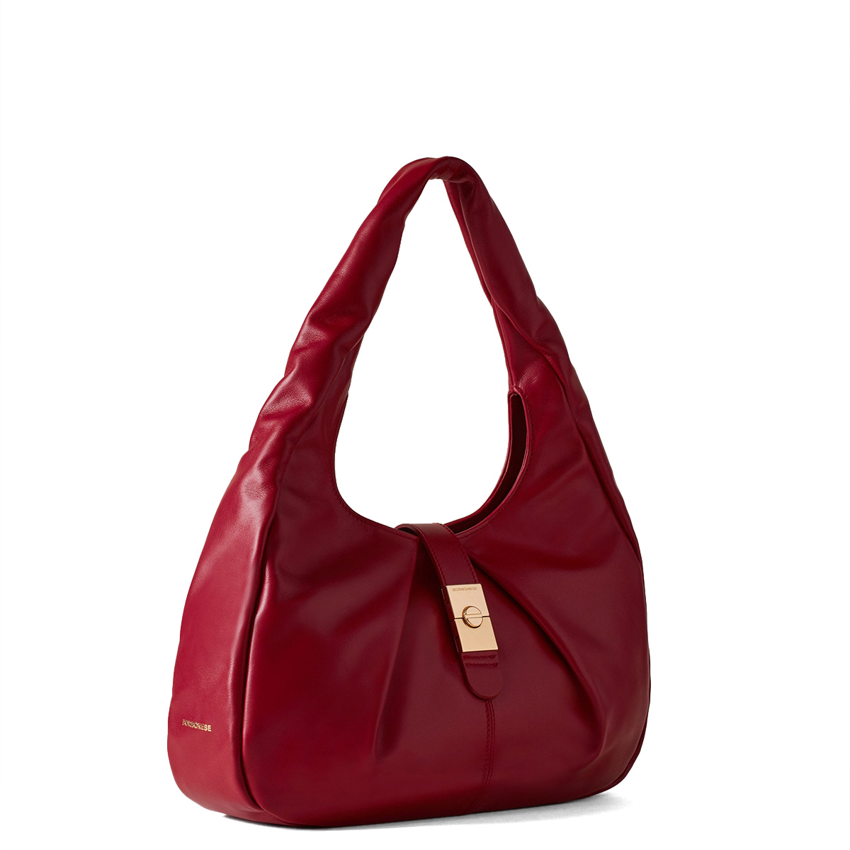 Borbonese Hobo Bag Cortina Medium Borgogna - 2 Borbonese Hobo Bag Cortina Medium Borgogna - 2