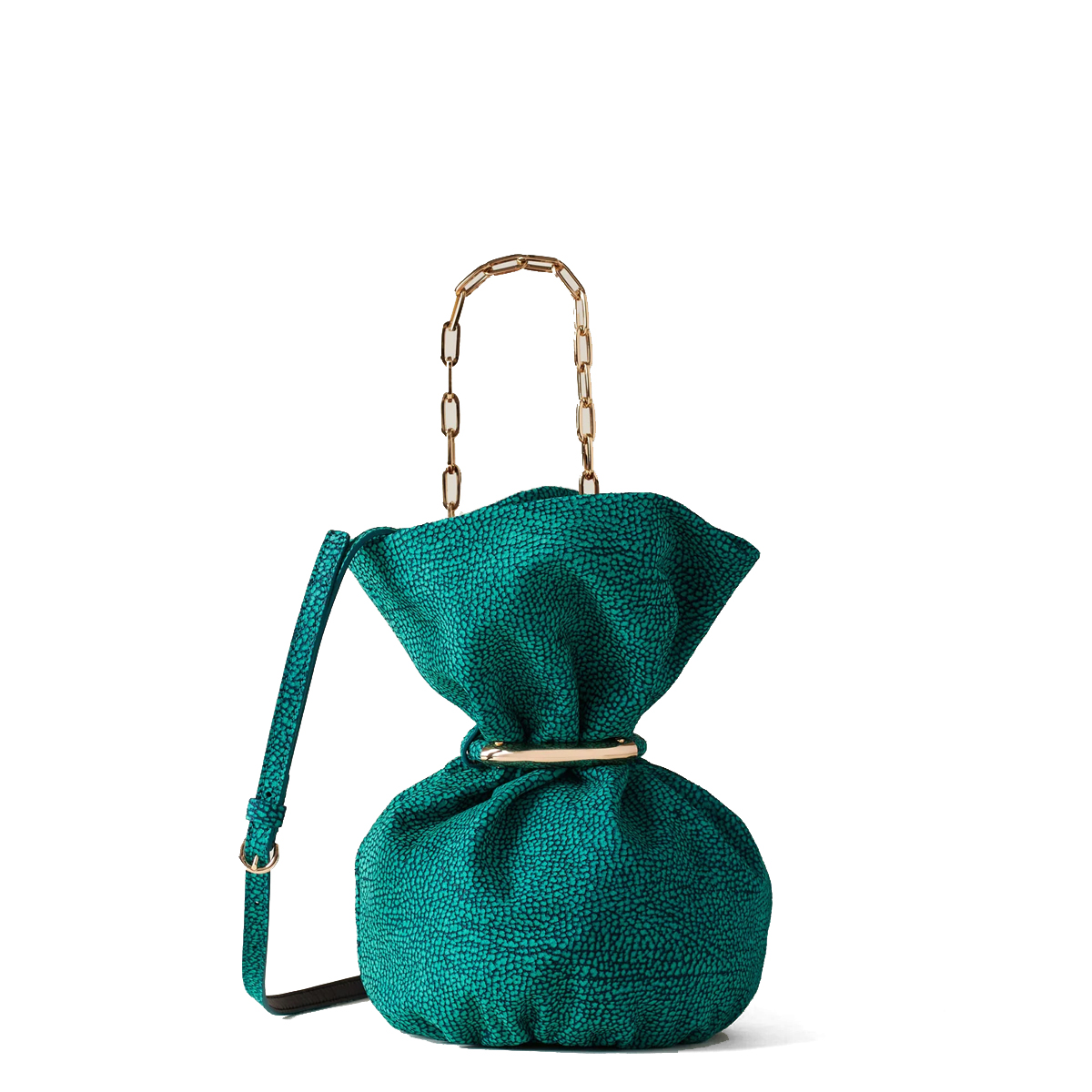 Borbonese Trésor Small Peacock Bucket Bag - 1