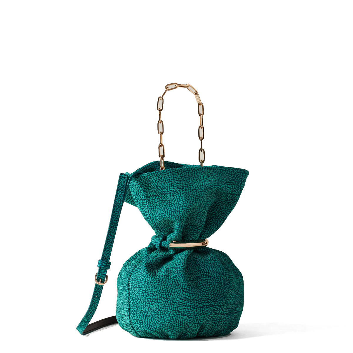 Borbonese Trésor Small Peacock Bucket Bag - 2