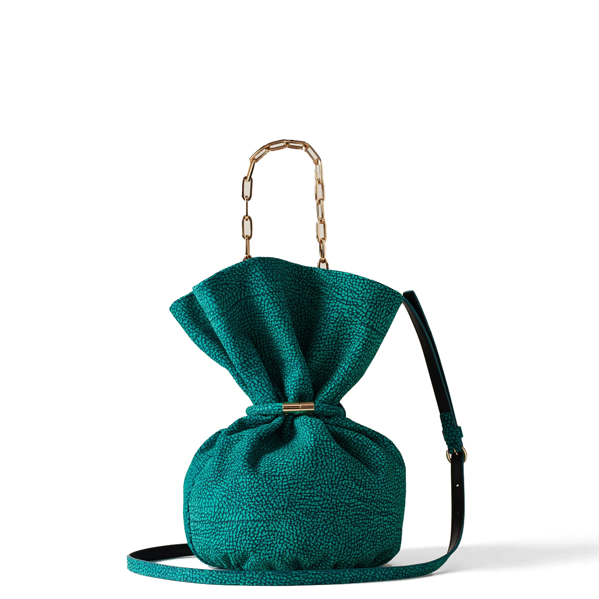 Borbonese Trésor Small Peacock Bucket Bag - 3