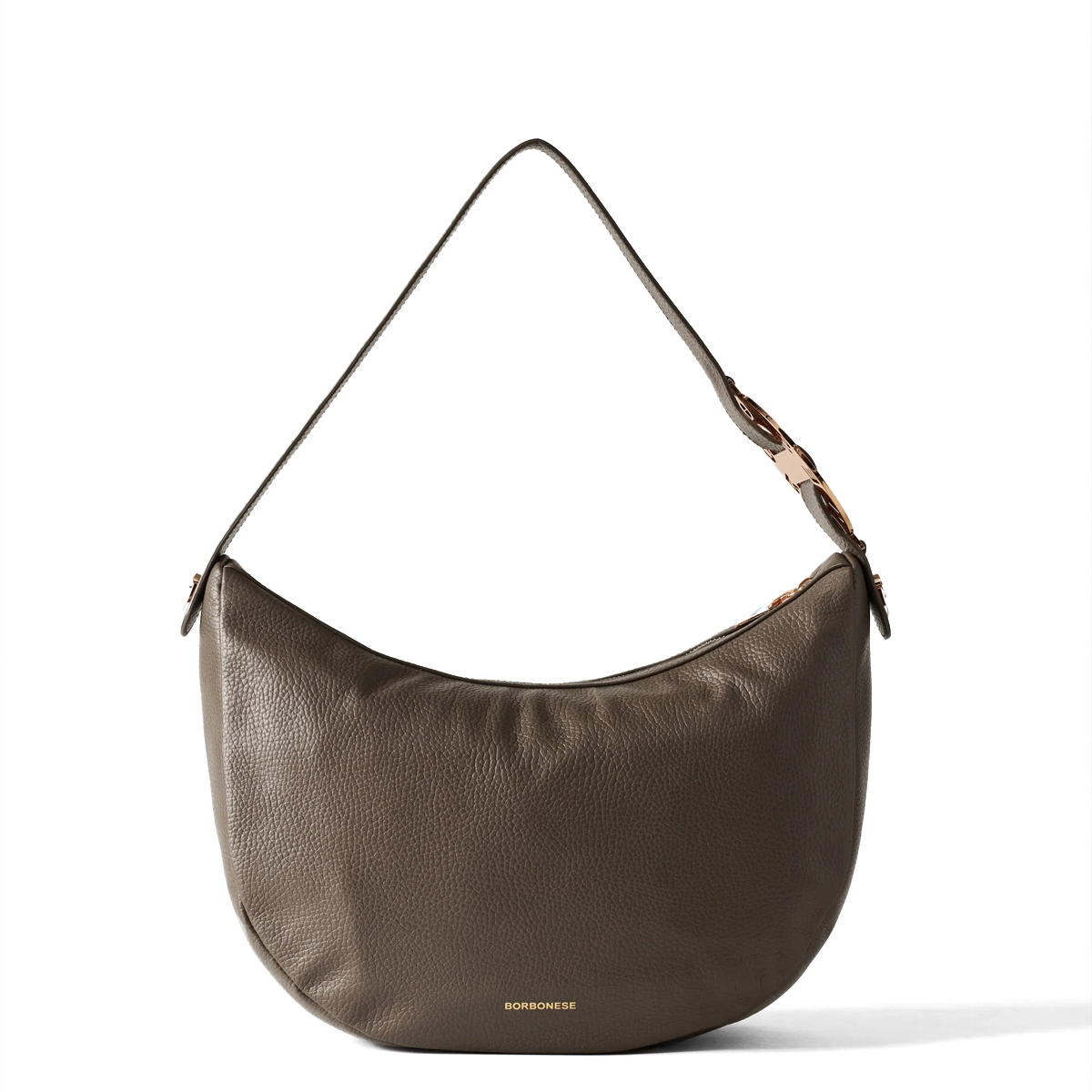 Borbonese Borsa Luna Bag Middle 011 Clay Grey - 3 Borbonese Borsa Luna Bag Middle 011 Clay Grey - 3