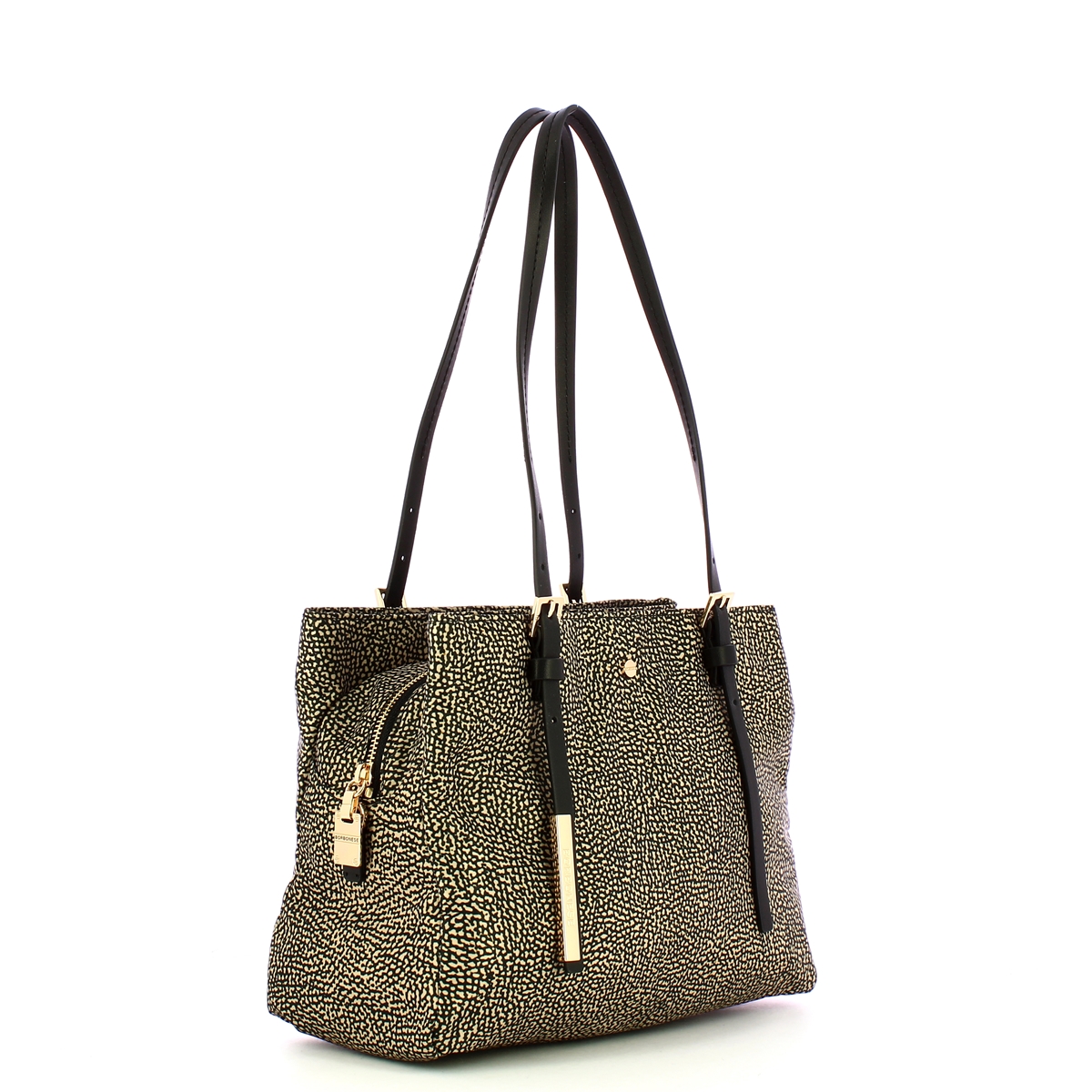 Borbonese Borsa a spalla Medium OP Naturale Nero - 2 Borbonese Borsa a spalla Medium OP Naturale Nero - 2