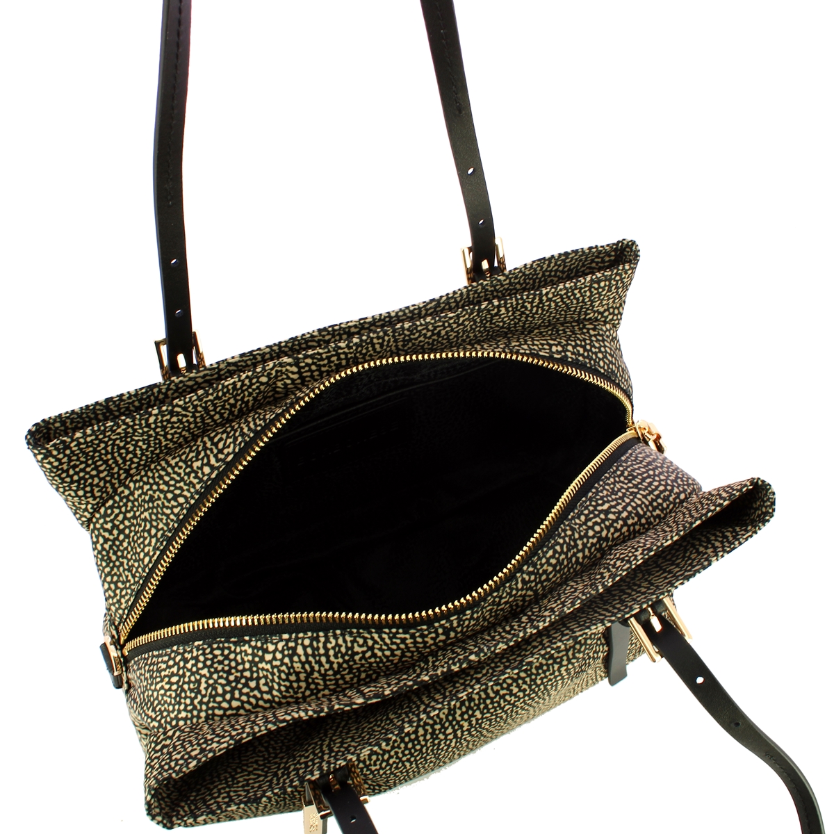 Borbonese Borsa a spalla Medium OP Naturale Nero - 5 Borbonese Borsa a spalla Medium OP Naturale Nero - 5