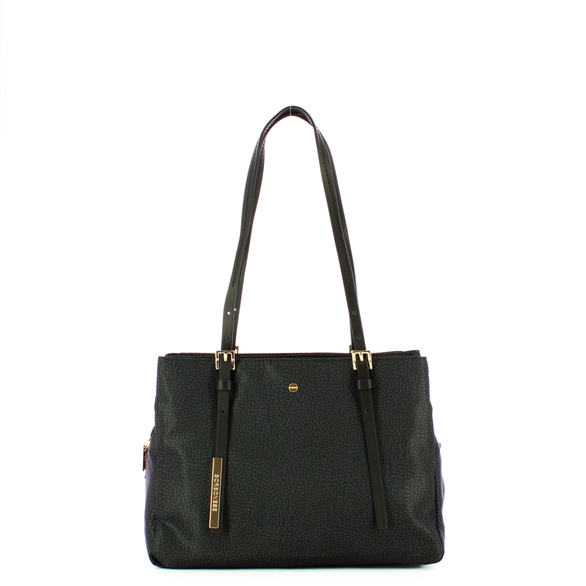 Borbonese Borsa a spalla Medium Dark Black - 1 Borbonese Borsa a spalla Medium Dark Black - 1